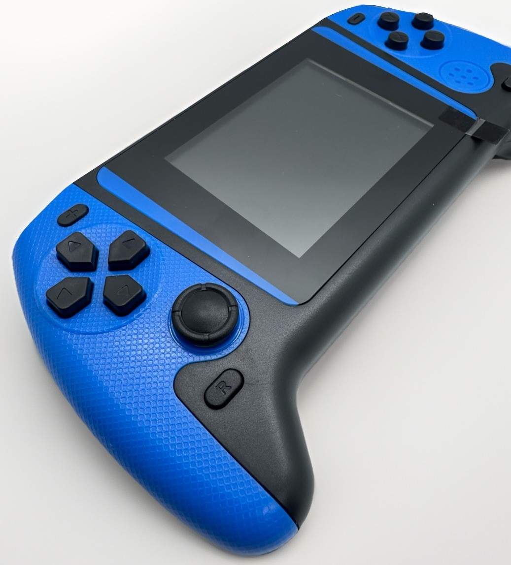 Wireless Handheld Game Console Controller Grip Blue Black Portable Gaming System