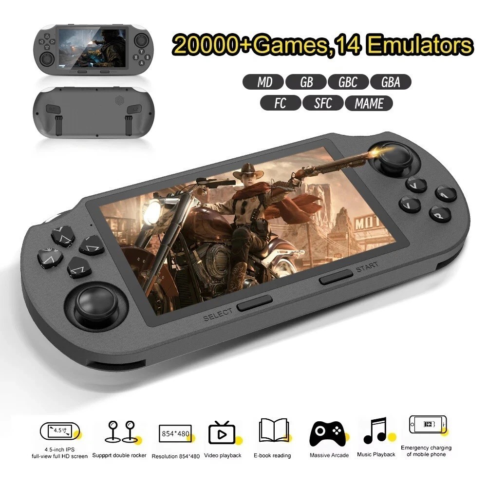 SF3000 Handheld Game Console 4.5-inch IPS Screen Preloaded 20000 Classic Games