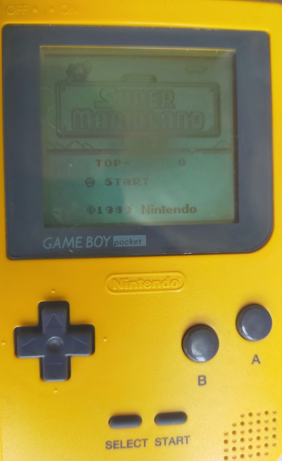 Nintendo Game Boy Pocket Yellow MGB-001 Tested Working + Super Mario Land Read