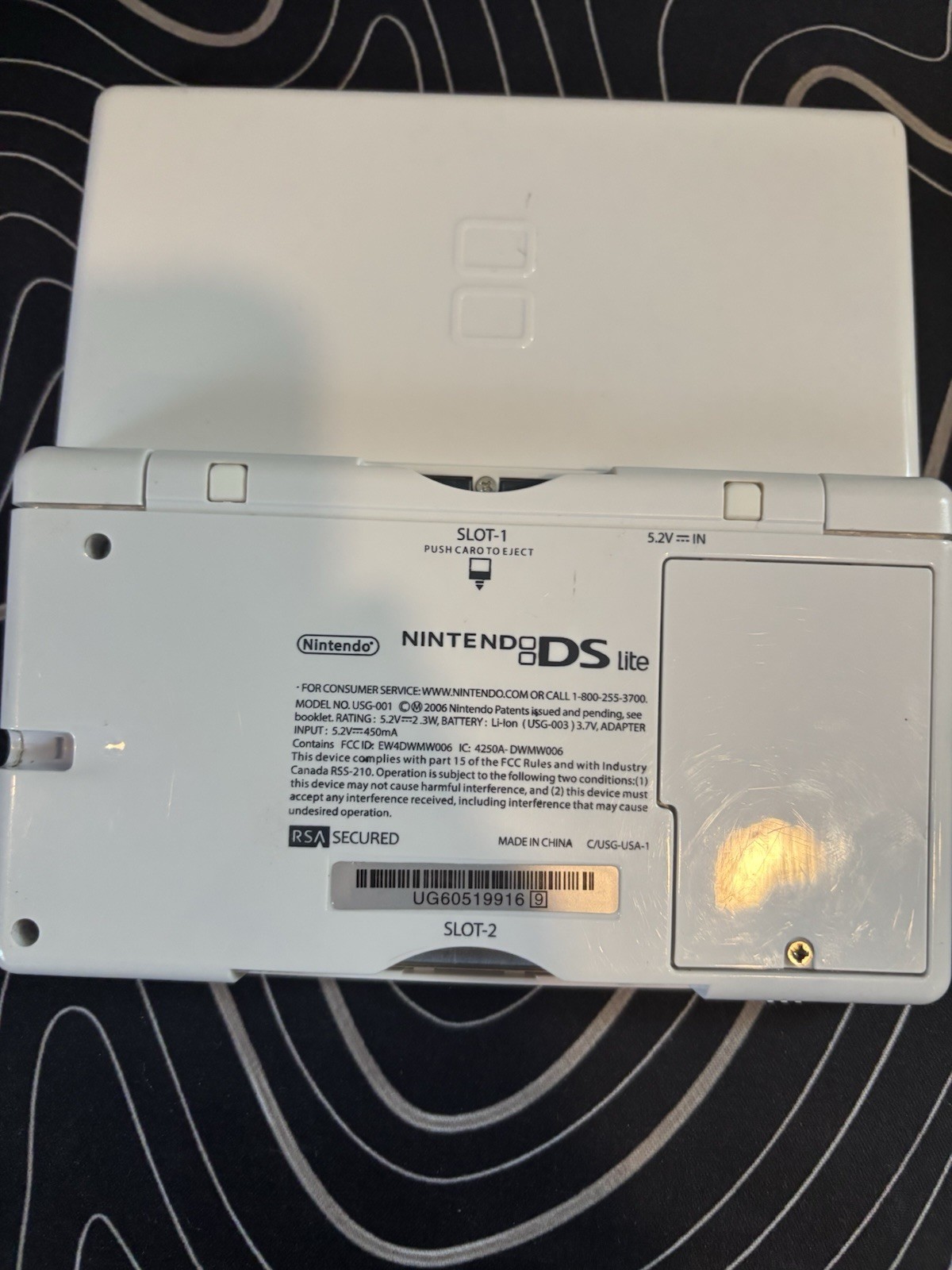 Nintendo Ds Lite White Console Broken For Parts Only
