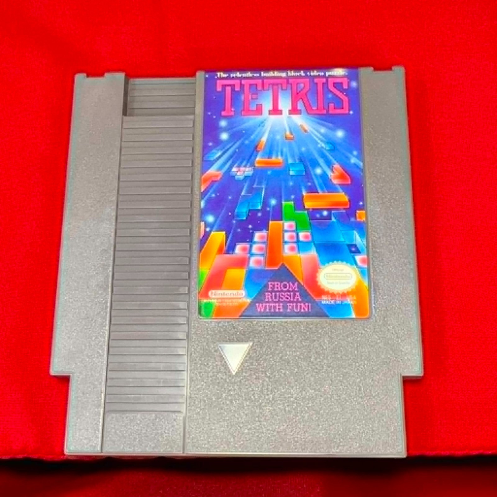 Nintendo NES-001 Console Official Carrying Case & Tetris Game UNTESTED NES