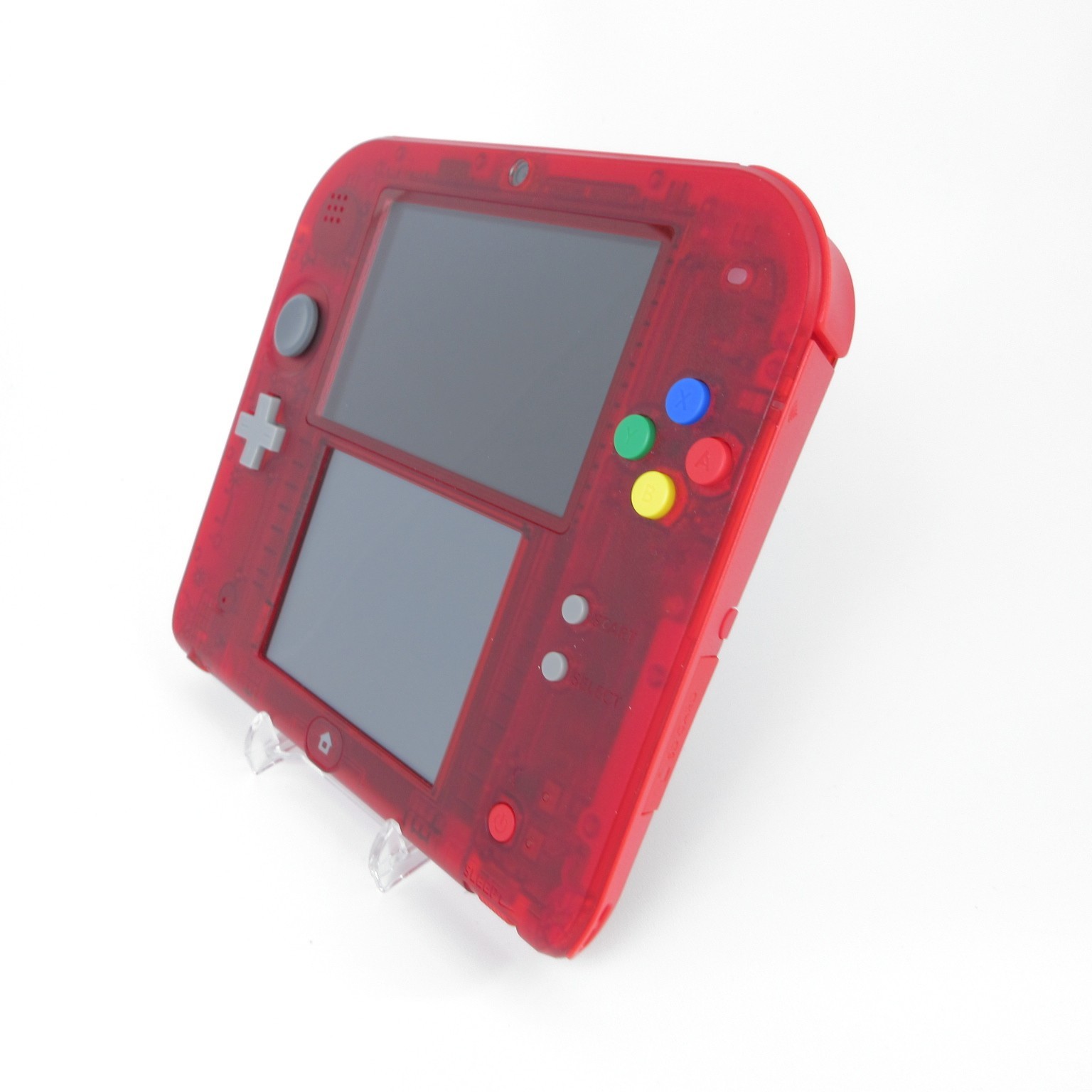 【Mint】Nintendo 2DS Pokemon Clear Red Console Japanese Edition #DEN1115/02