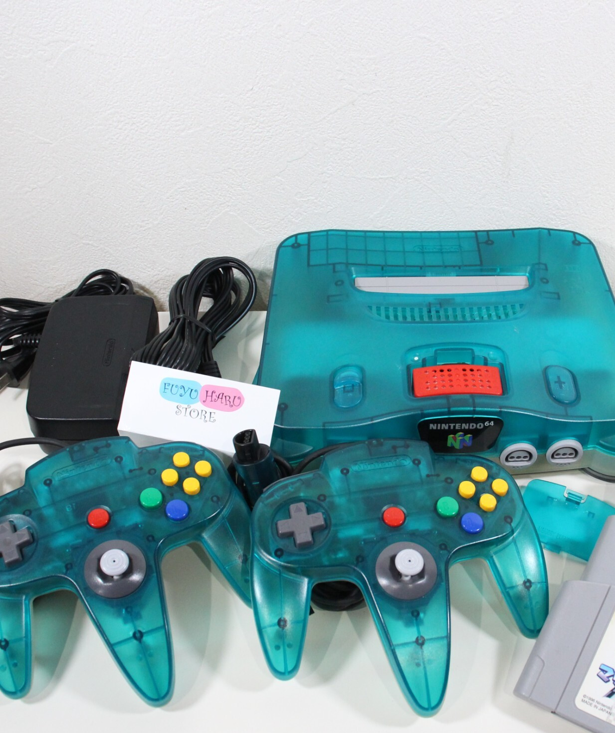 Nintendo 64 Clear Blue Expansion Pack Controller console Cartridges REJION FREE