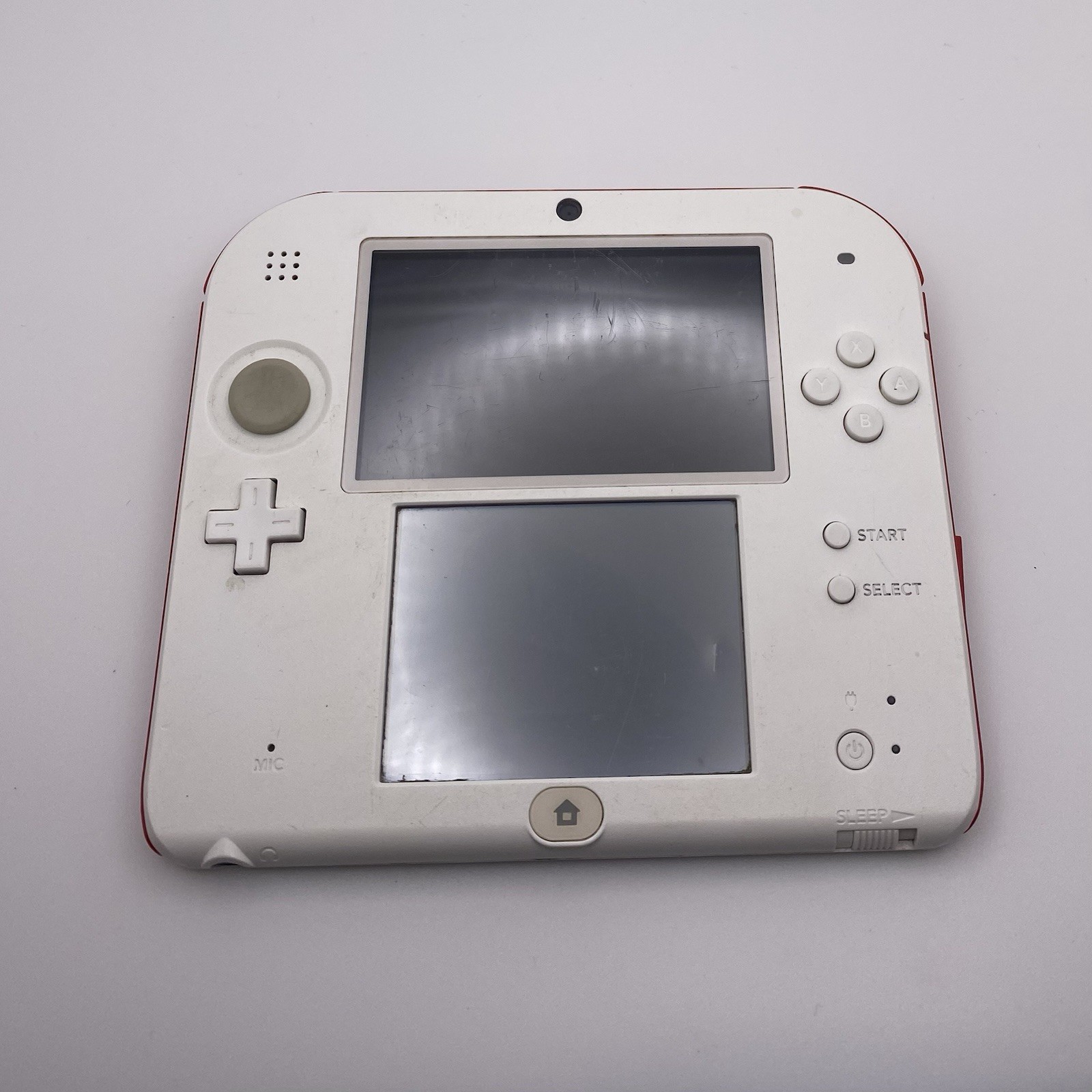 Nintendo 2DS Game Console FTR-001-N Red/White w/ Stylus & Charger Mario Edition