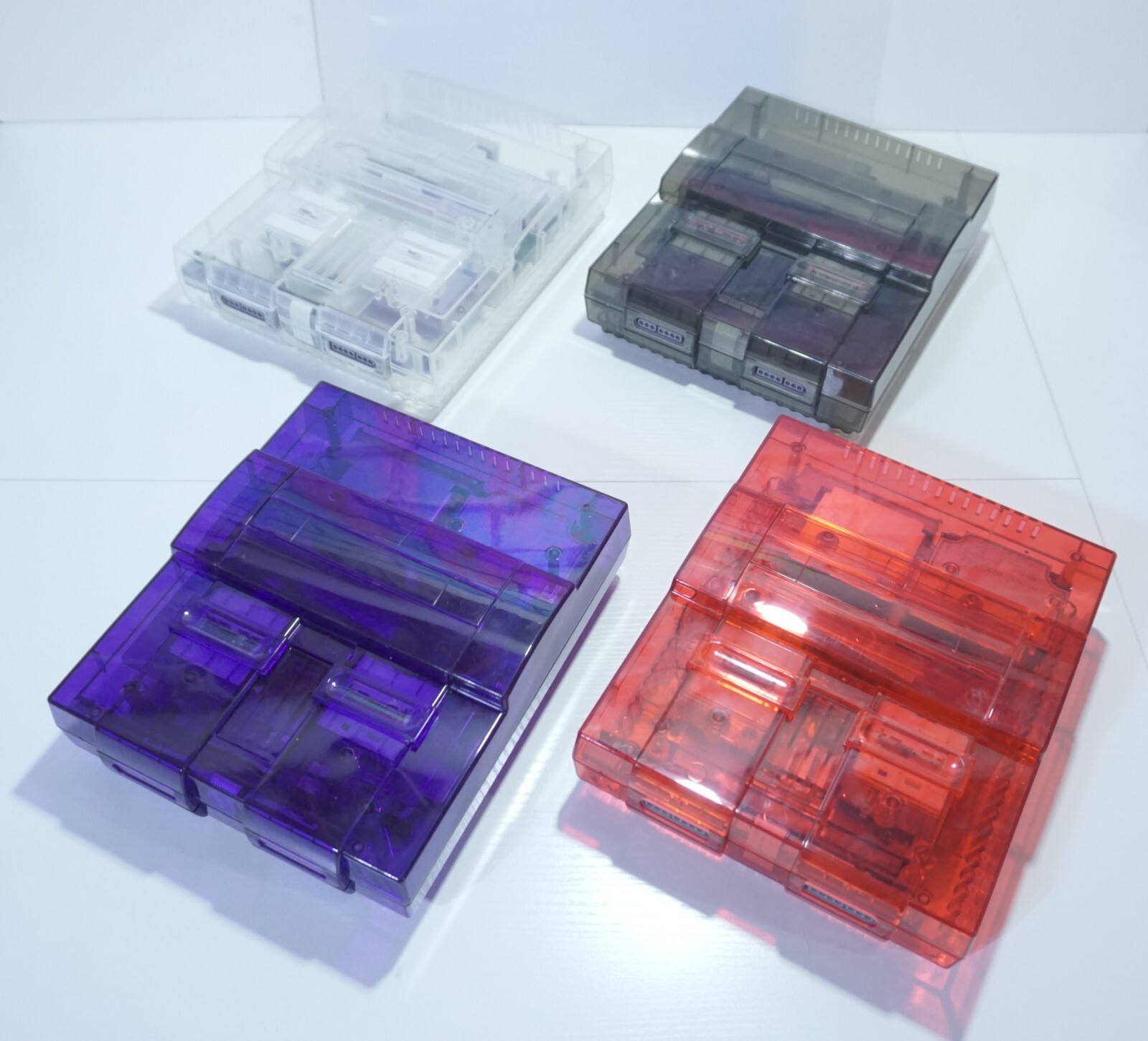 Authentic Transparent Clear Super Nintendo SNES Video Game Console SNS-001