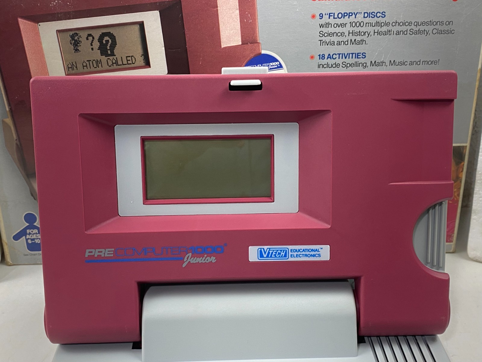 Vintage VTECH Pre Computer Junior 1000 Learning Educational Game 1990 NEW