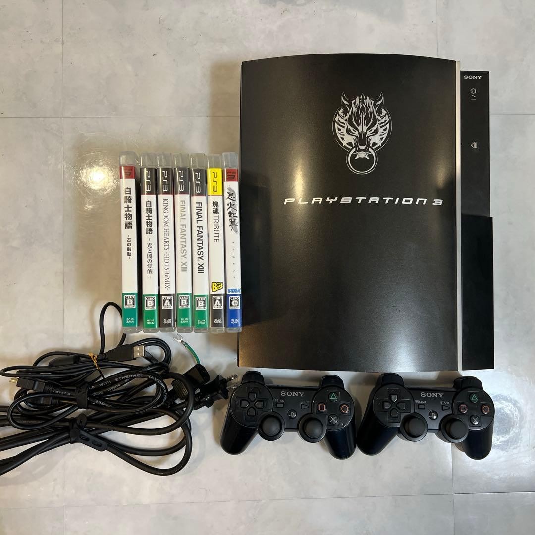 PS3 Console Final Fantasy VII Advent Children Cloud Black Edition with 7Games