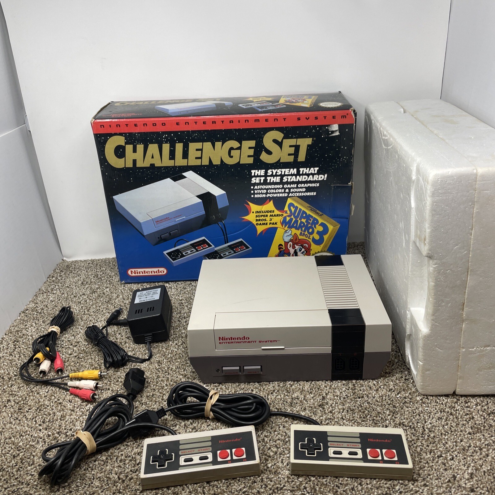 Nintendo NES Challenge Set SUPER Mario 3 Entertainment System CIB NO GAME