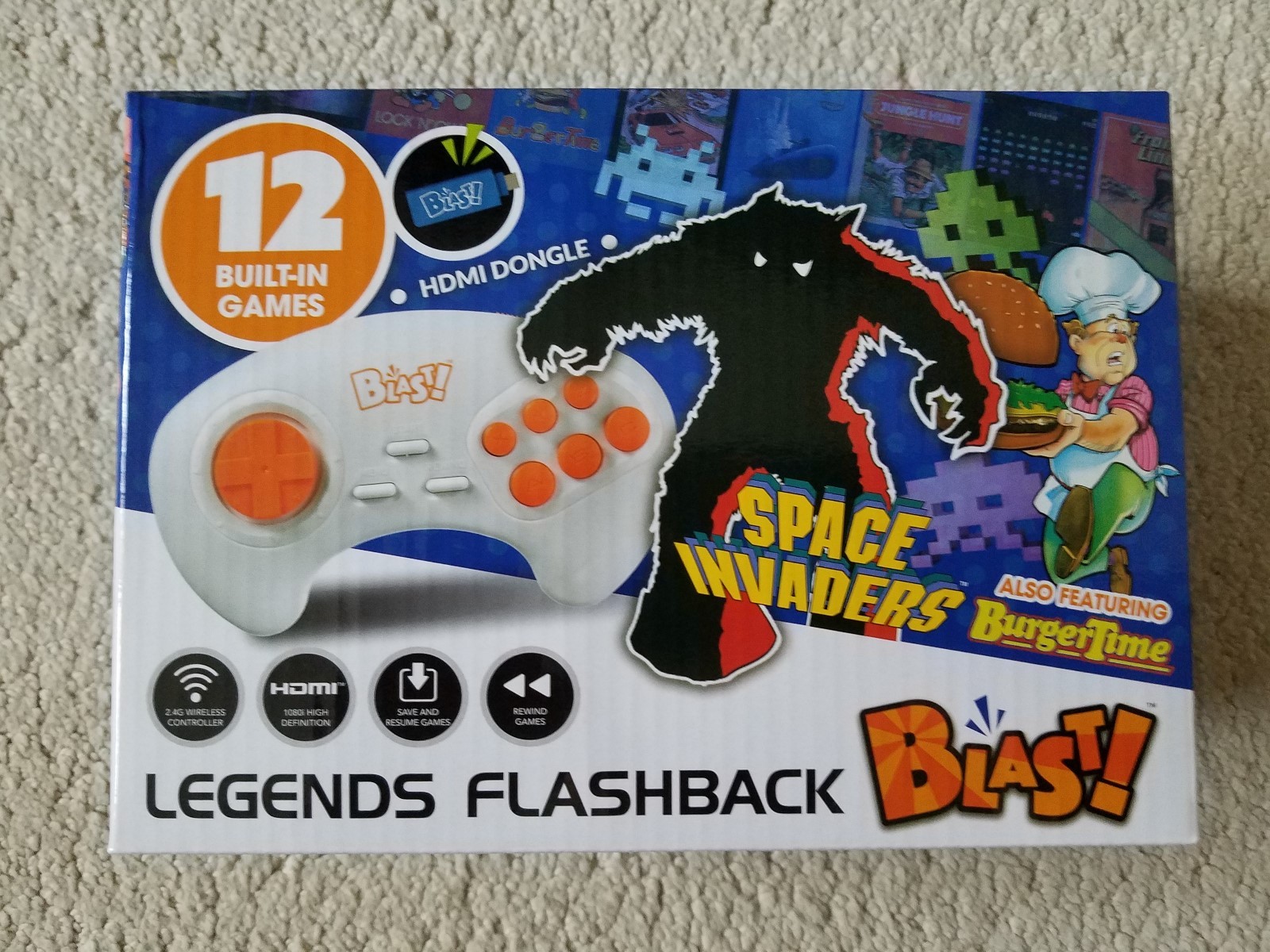 AtGames Legends Flashback Blast Space Invaders Burger Time Jungle Hunt HDMI New