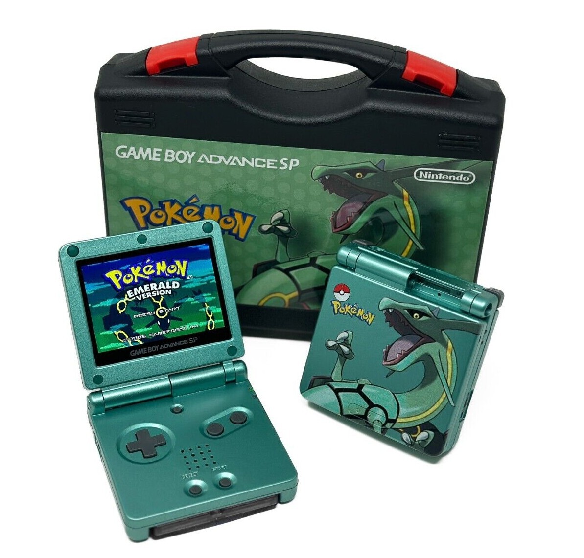 Nintendo Game Boy Advance SP System GBA SP AGS 101 LCD POKEMON UV RAYQUAZA