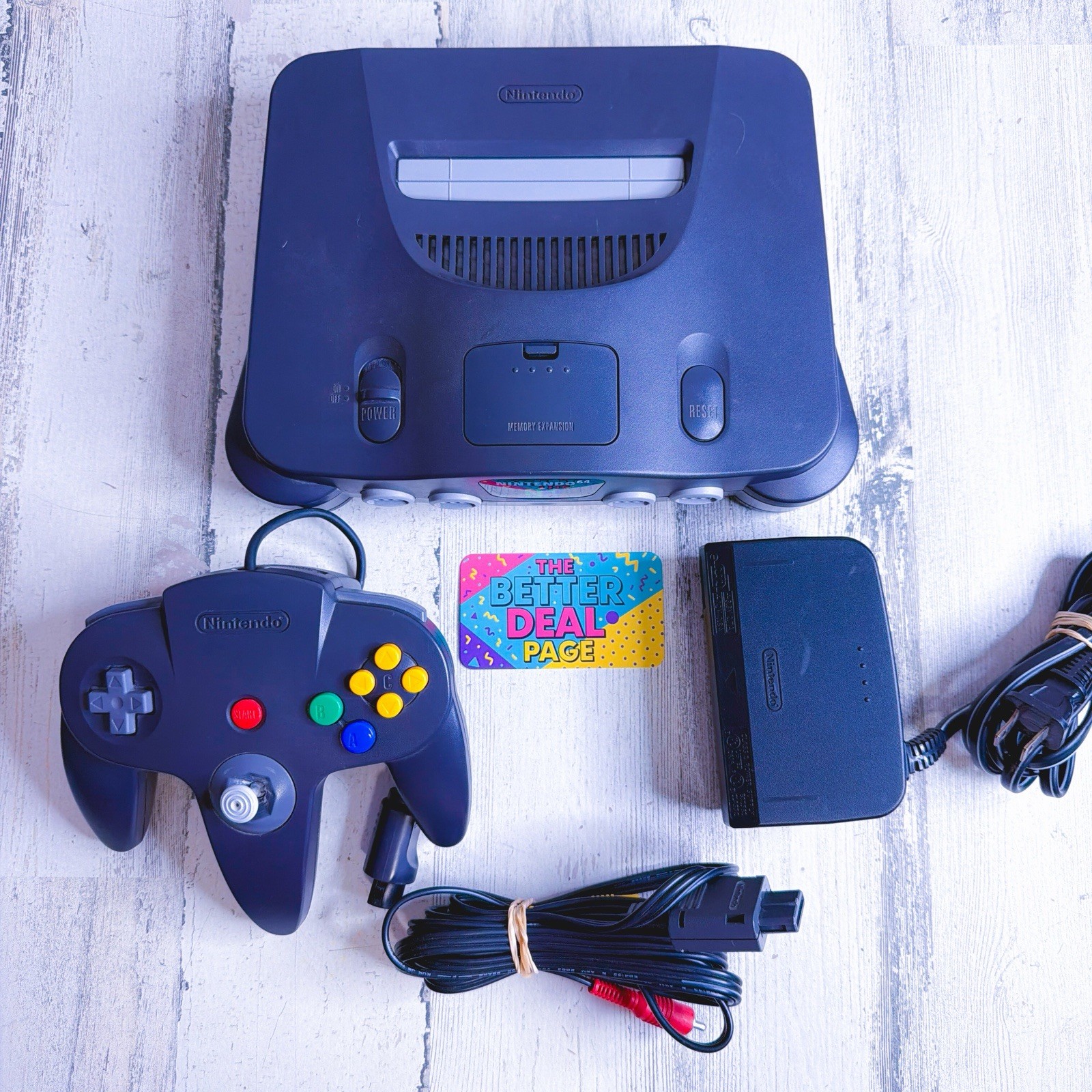 Nintendo 64 N64 System Console w/ OEM Black Controller + Expansion Pack