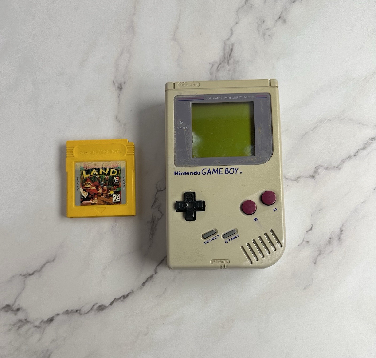 Original Game Boy Console W/Donkey Kong (Tested/Read Description) Line On Screen
