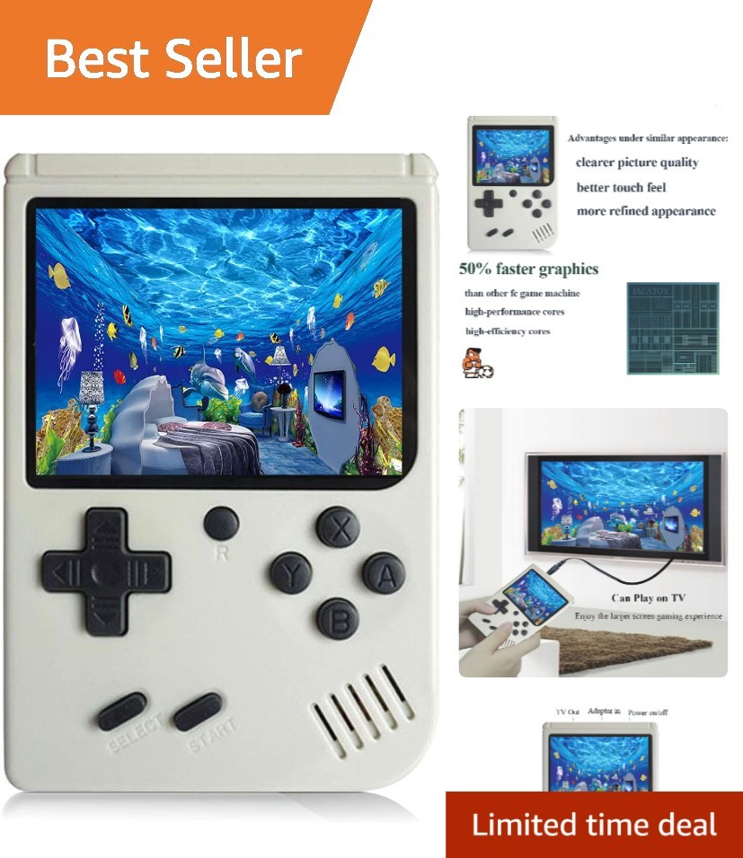 Portable 168 Retro Games Handheld Console – 3″ Screen, TV Ready & Easy Control