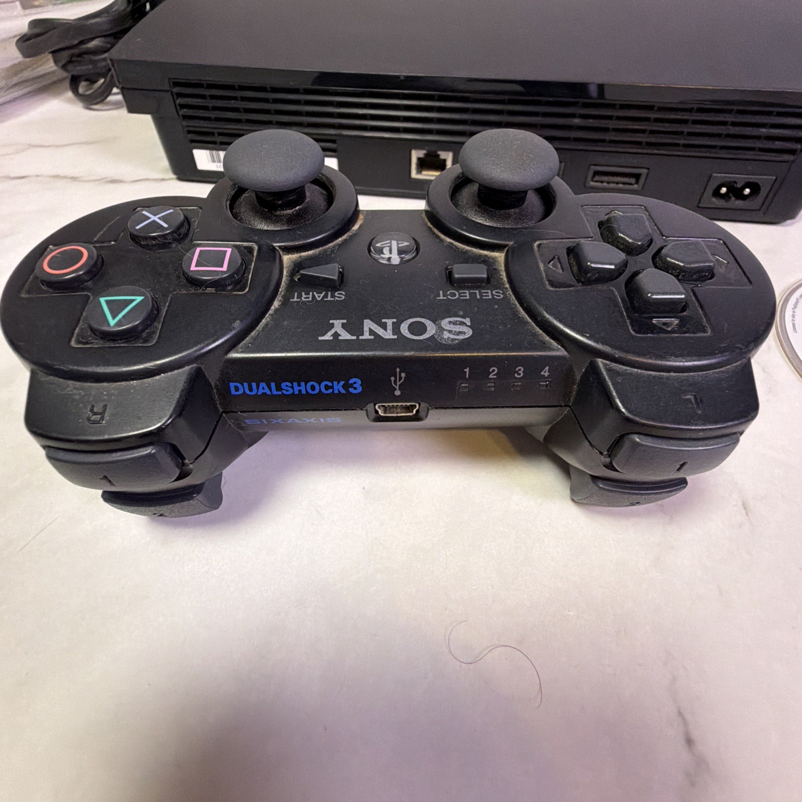 Sony PlayStation 3 Slim PS3 CECH-2001A + Controller, Cords, & 7 Games – Tested ✅