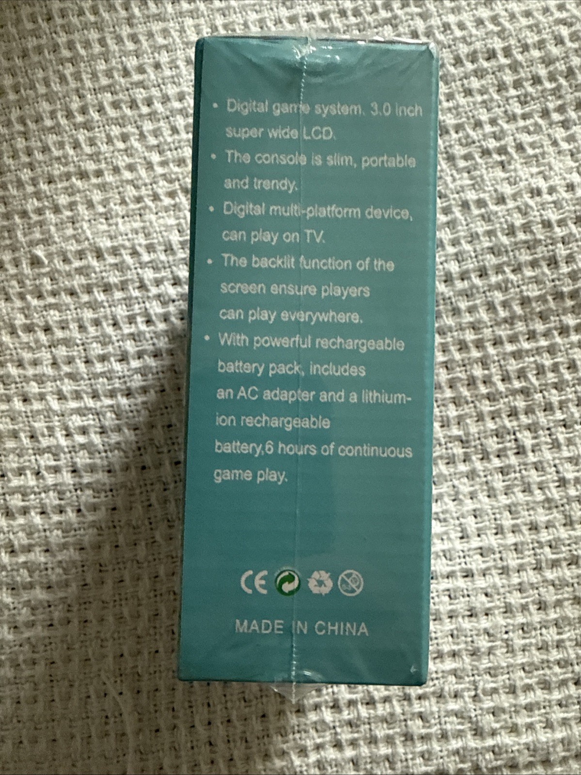 Game Box Plus Hand Held Game System Rechargeable Battery Blue Brand New Sealed