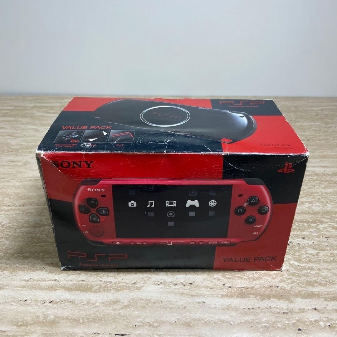 Sony PSP 3000 Value Pack Red Black Complete in Box 6720