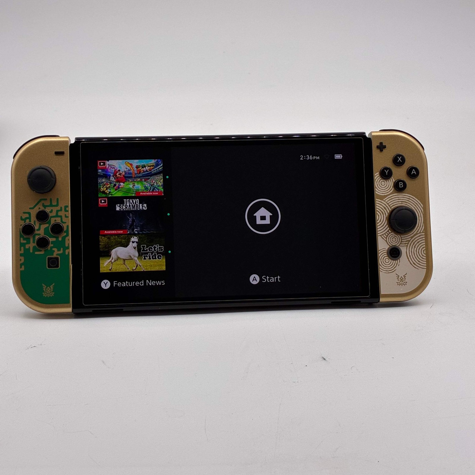 Nintendo Switch OLED HEG-001 Bundle w/ 512GB SD Card Zelda JoyCons Dock – Used