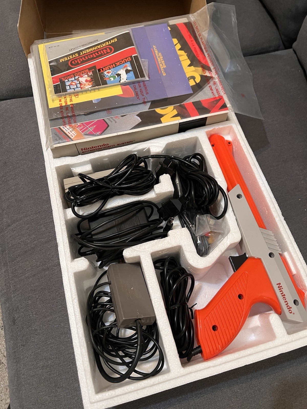 Nintendo NES Action Set Console Bundle w/ Zapper Light Gun, Duck Hunt & Cables