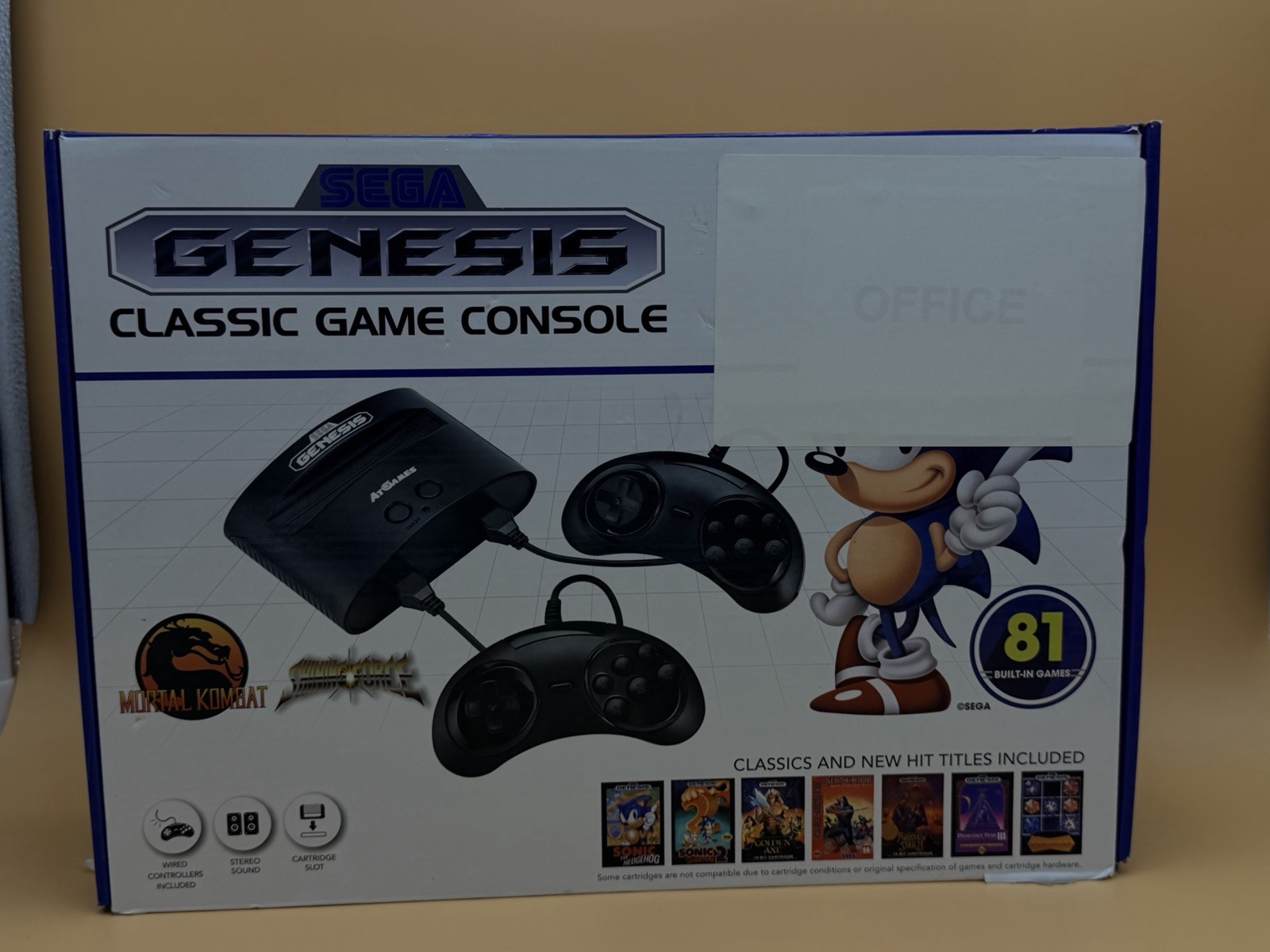 SEGA Genesis Classic Black Game Console with 81 Preloaded Games and Sonic Mortal