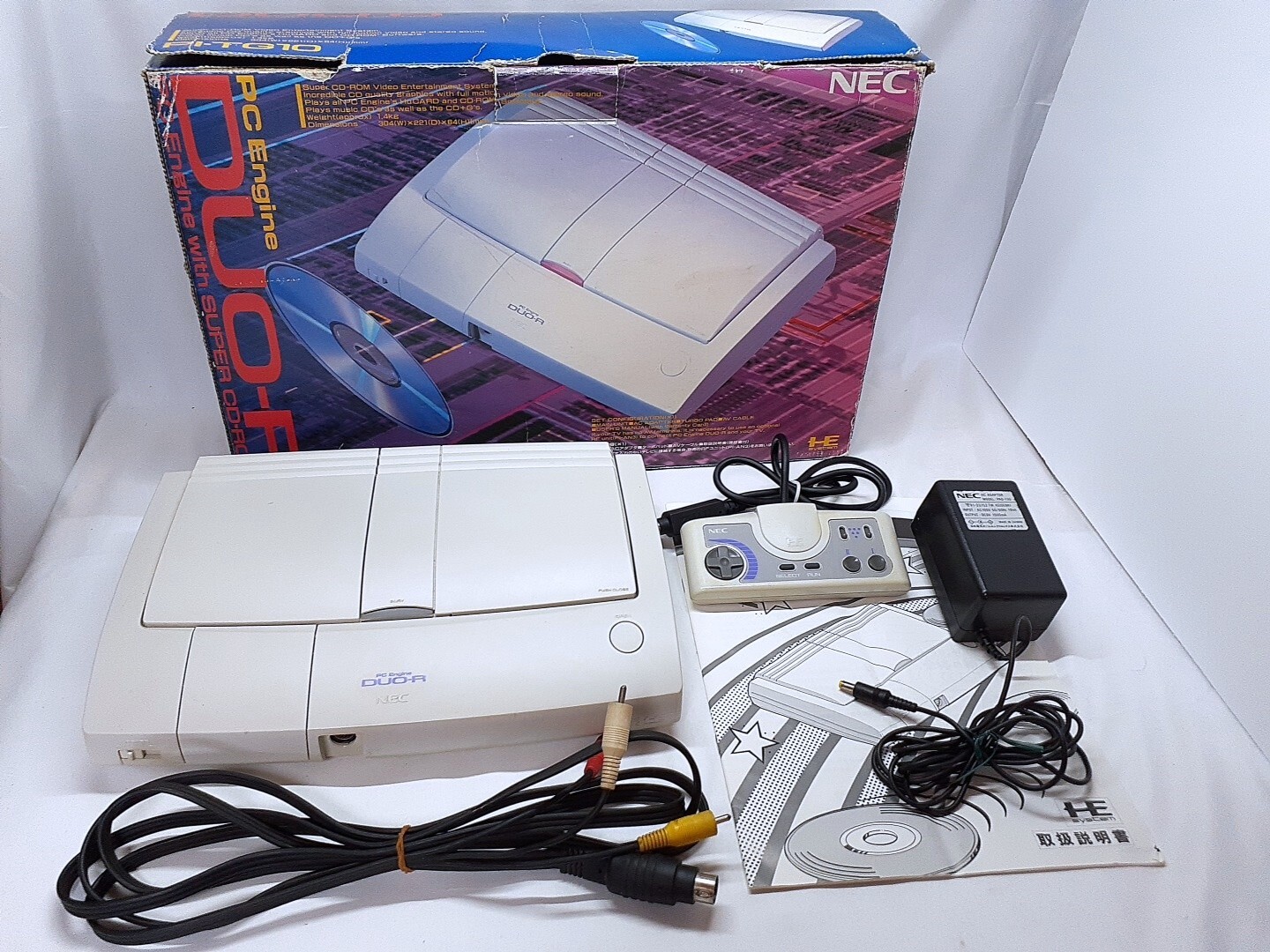 PC Engine Duo-R console Boxed set Super CD-Rom2 NTSC-J Tested