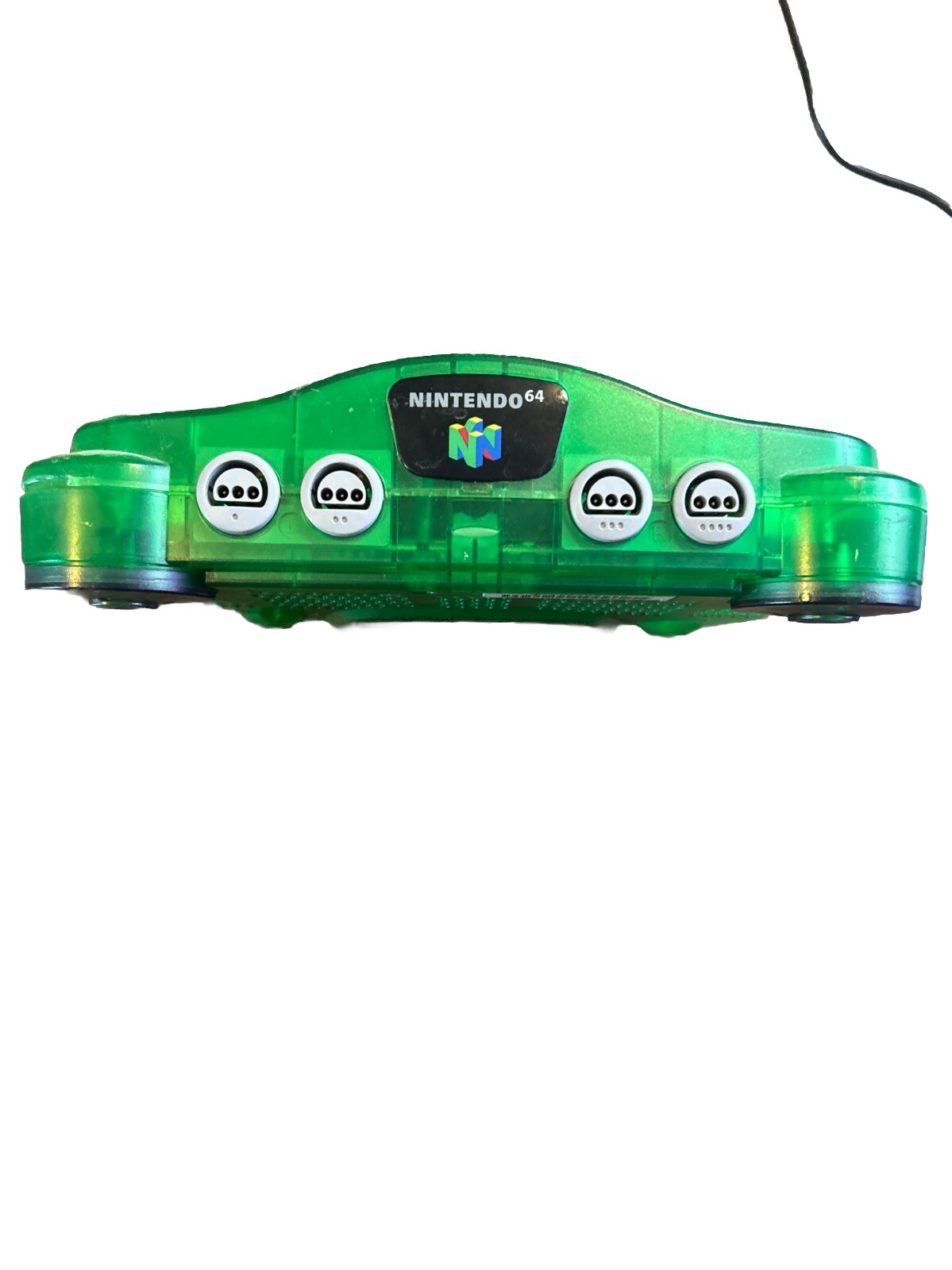 Translucent Jungle Green n64 with 4 assorted controllers