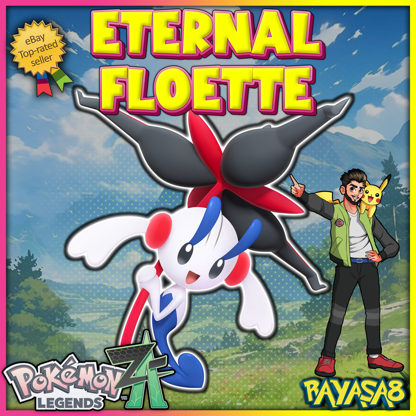 Eternal Flower Floette Pokémon Legends ZA🌟 6IV Mega Evolution Rarest