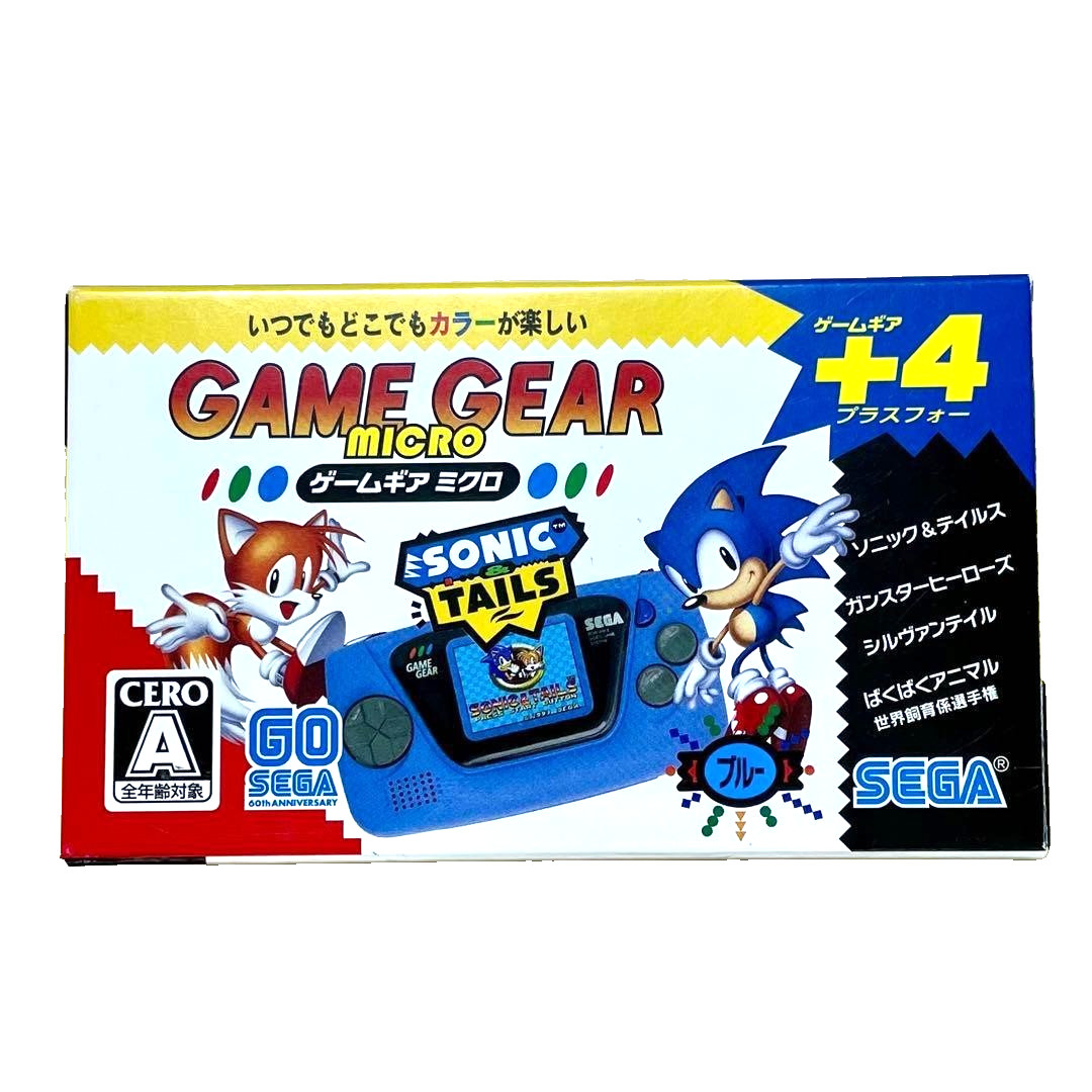 Sega Game Gear Micro Mini blue 4 collection Games Preloaded Japan