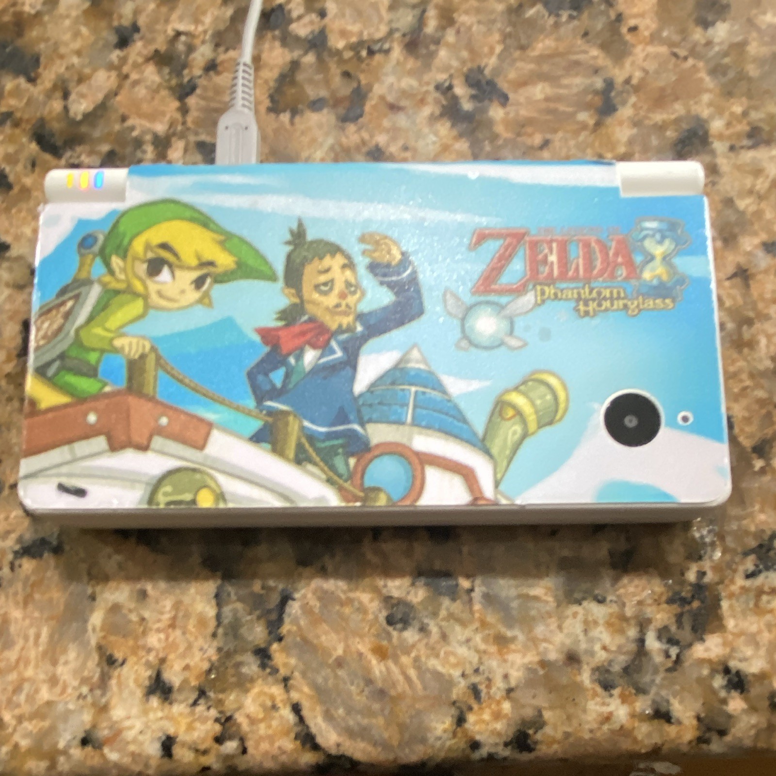 Nintendo DSi Zelda Phantom Hourglass Sticker White/Blue Wi-Fi NTSC-U/C 2007