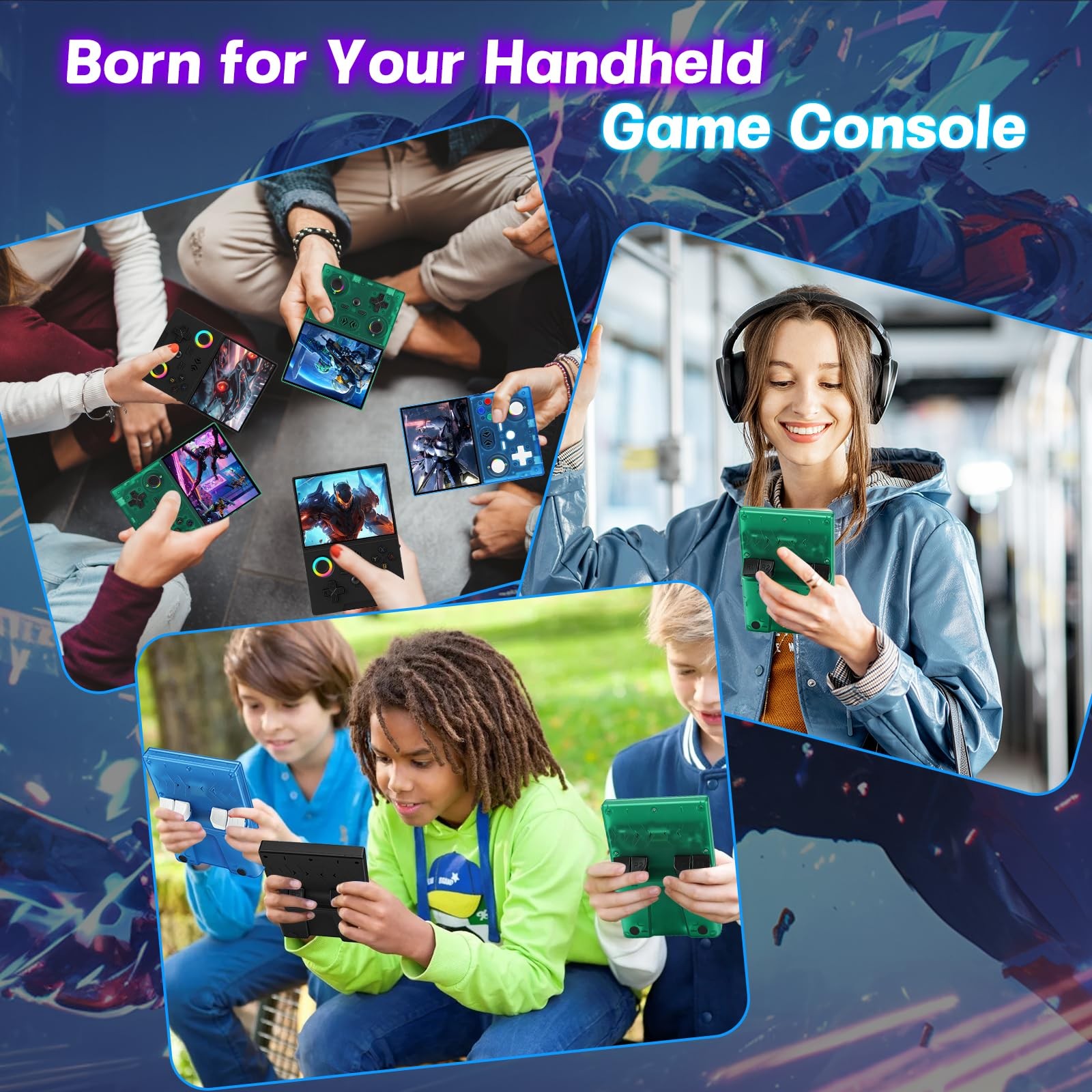 XF45V Retro Handheld Game Console, 4.5 Inch IPS HD Screen, Built-in 20,000+ C…