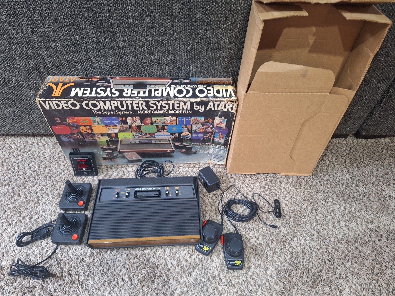 Atari 2600 Console 100% TESTED WORKING CIB Complete in Box Good Box!