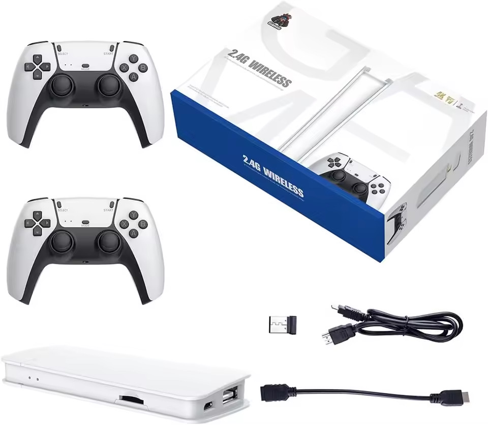 2026 4K Retro Game Stick Console 40000+ Games 23 Emulators Dual 2.4G Controllers