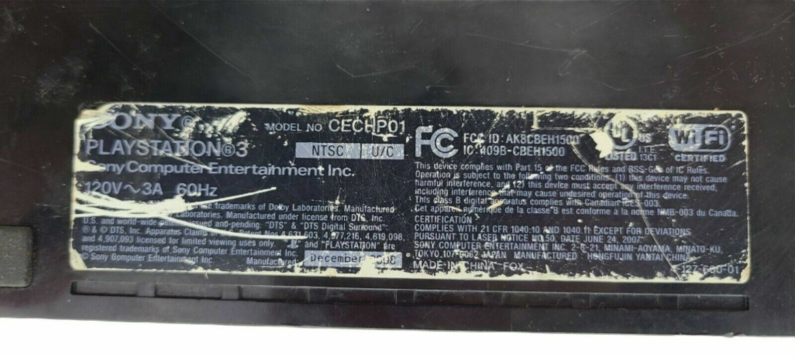 Not Working Parts & Repair Broken Sony PlayStation 3 Console 160 GB PS3 CECHP01