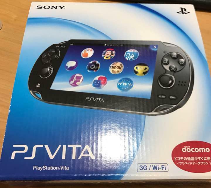 Sony PSVITA crystal black boX 3G / Wi-Fi model pCH-1100 AB01 from jAPAN