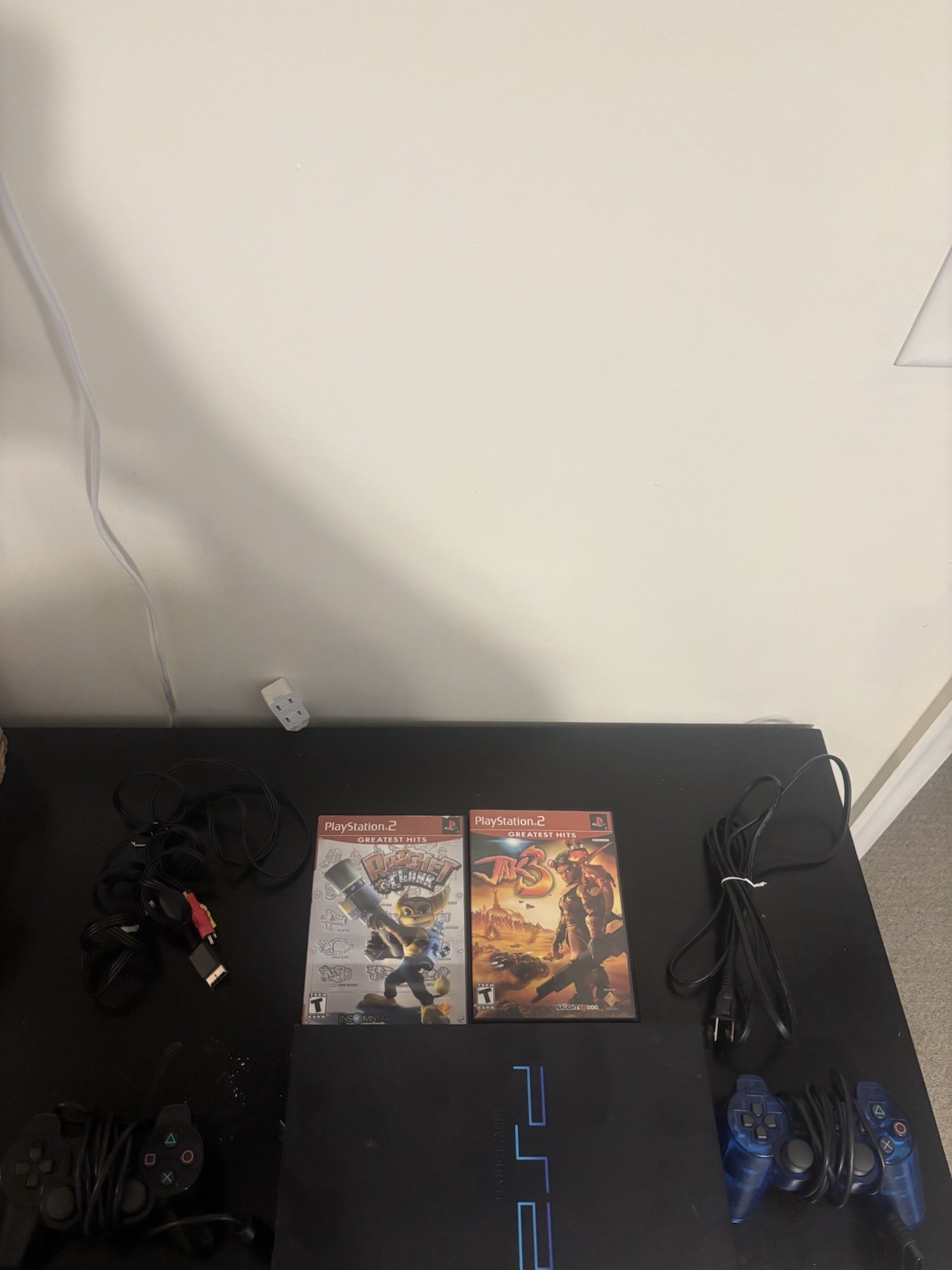 PlayStation 2 Fat Console Bundle- Tested, Controller, Jak 3 & Ratchet & Clank