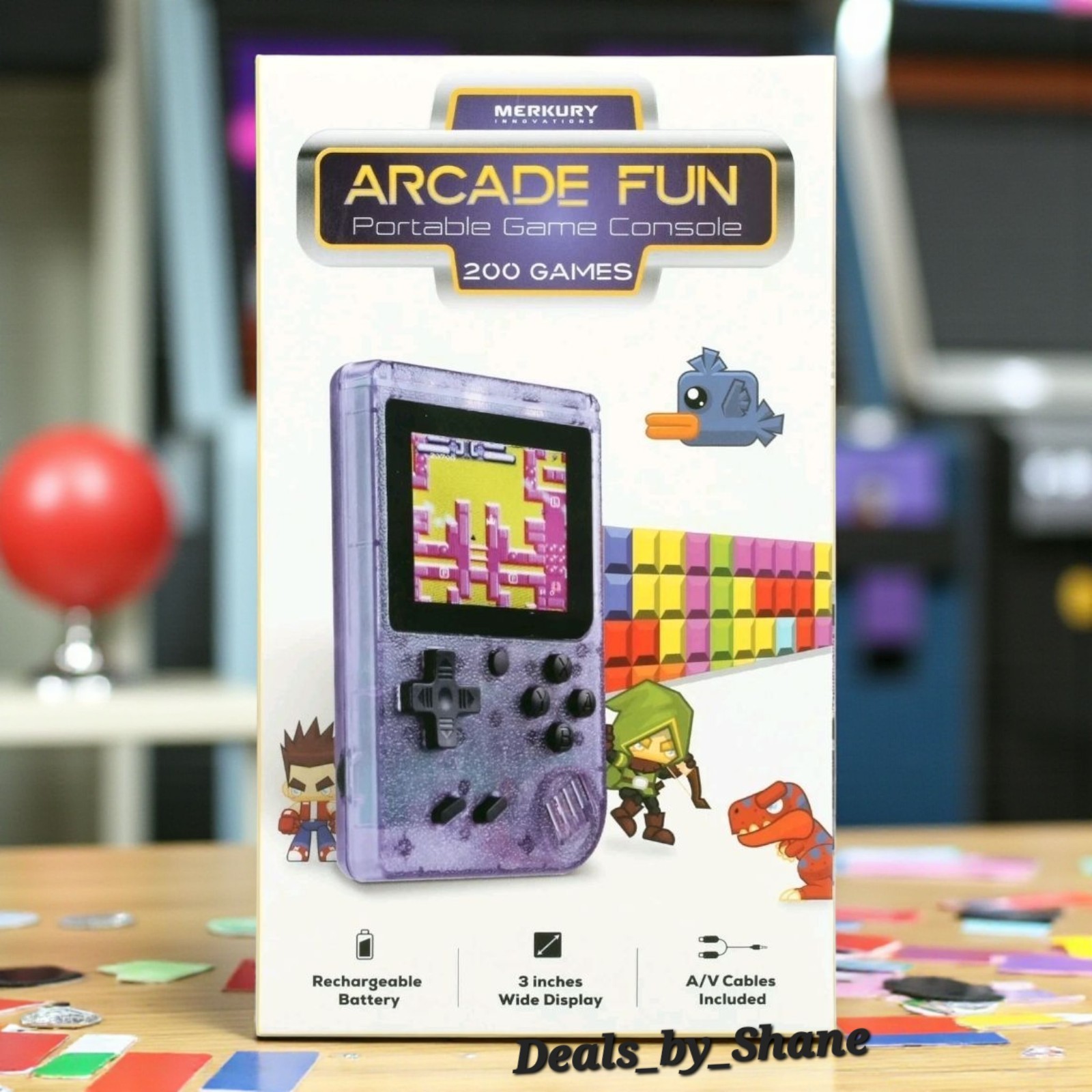 Merkury Innovations Arcade Fun Portable Game Console 200 Games Preloaded Sealed!