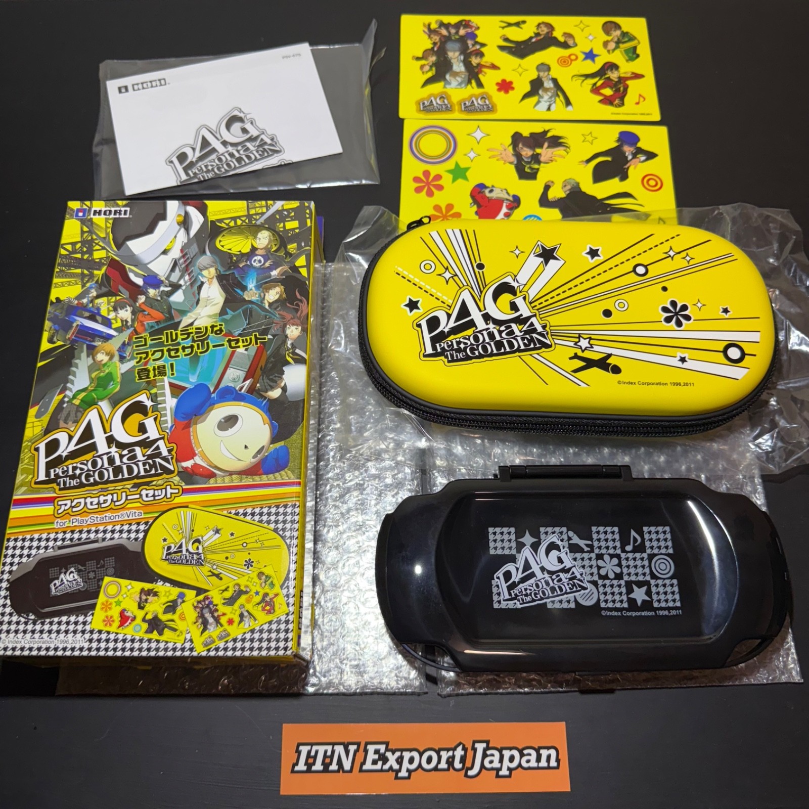 【Good condition】　PS Vita Persona 4 Hard Pouch Face Cover Decoration Seal