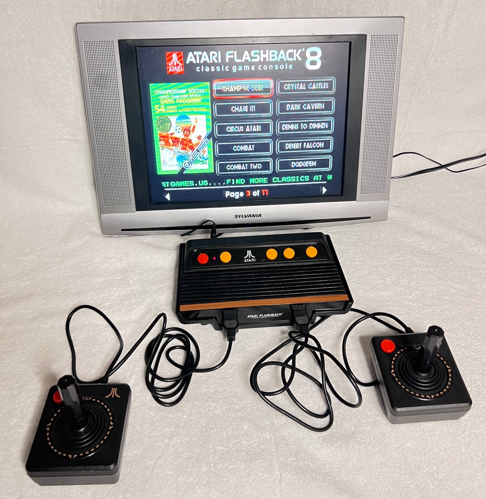 Atari Flashback 8 CLASSIC Black Console H10608 TESTED Made in China 2017