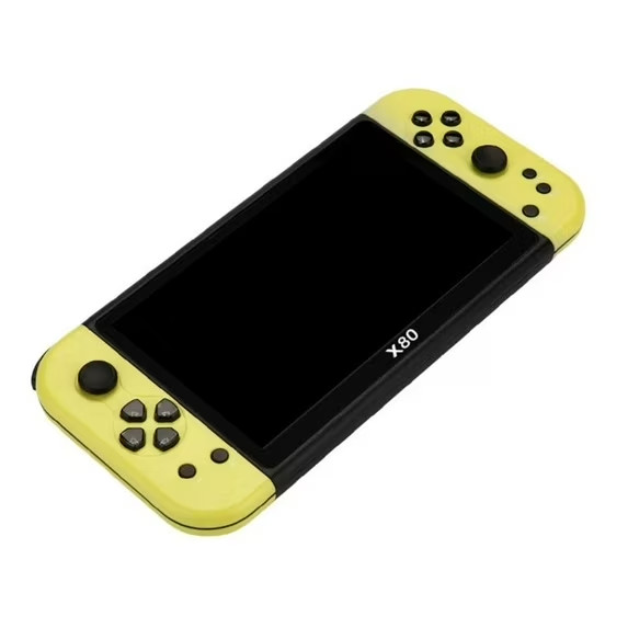 Portable Gaming Console, X80 7-inch 16GB 10000 Nostalgic Games Support High Def