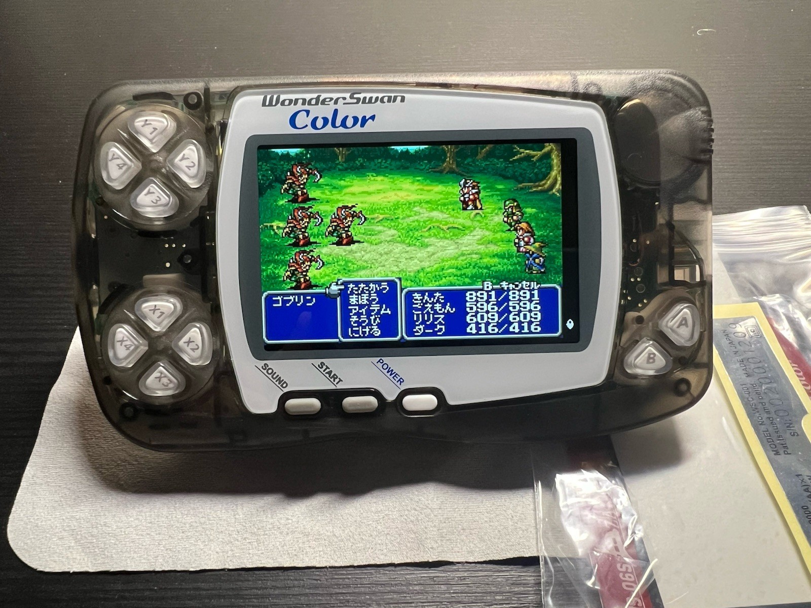 Bandai WonderSwan Color WSC With IPS Screen + New Shell + Glass Lens