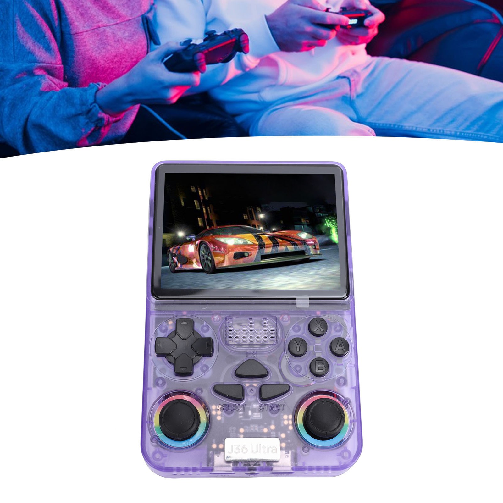 Retro Handheld Game Console 4 Inch Screen Built In 64GB Small Memory Card S FYZJ