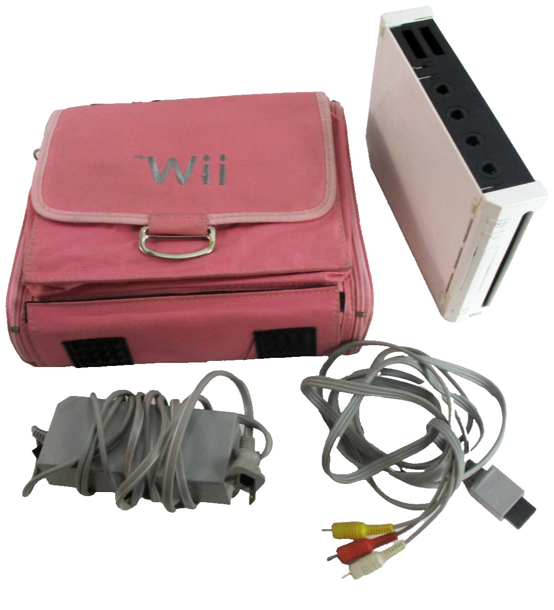 Nintendo WII Gaming Console & Carrying Case Power & Video RVL-001!!