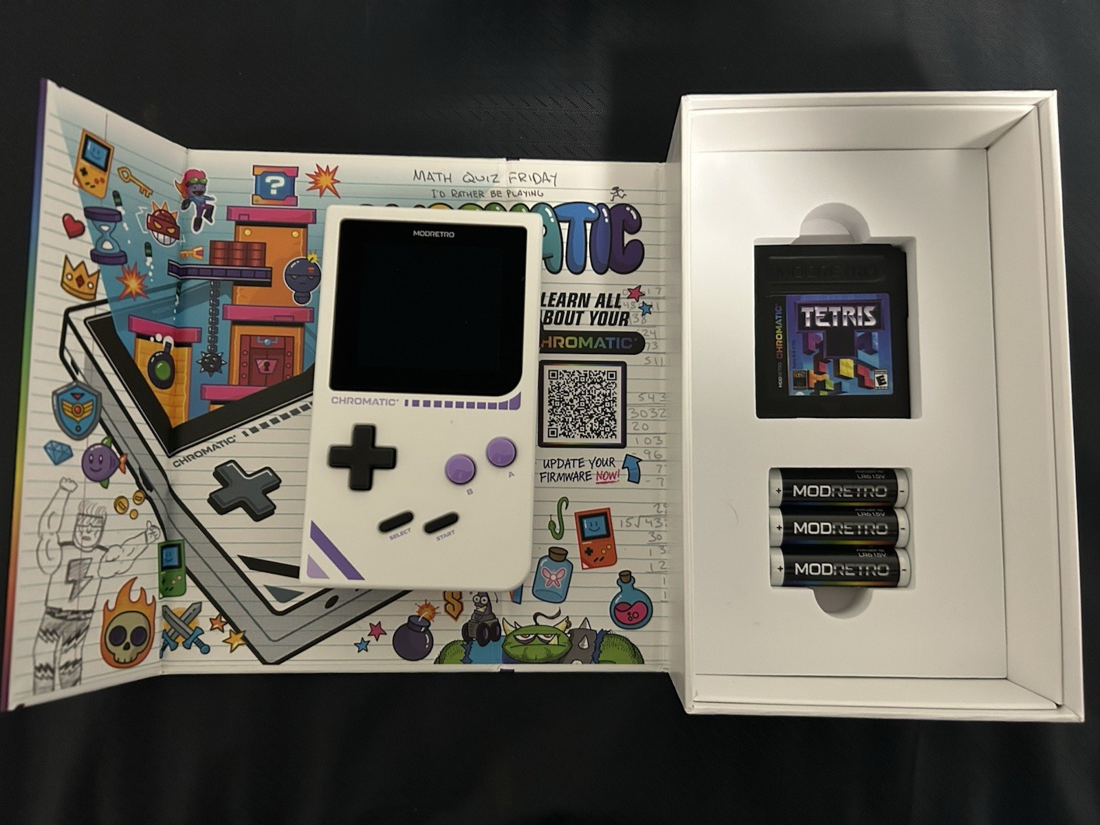 Modretro Chromatic Console + Games Bundle