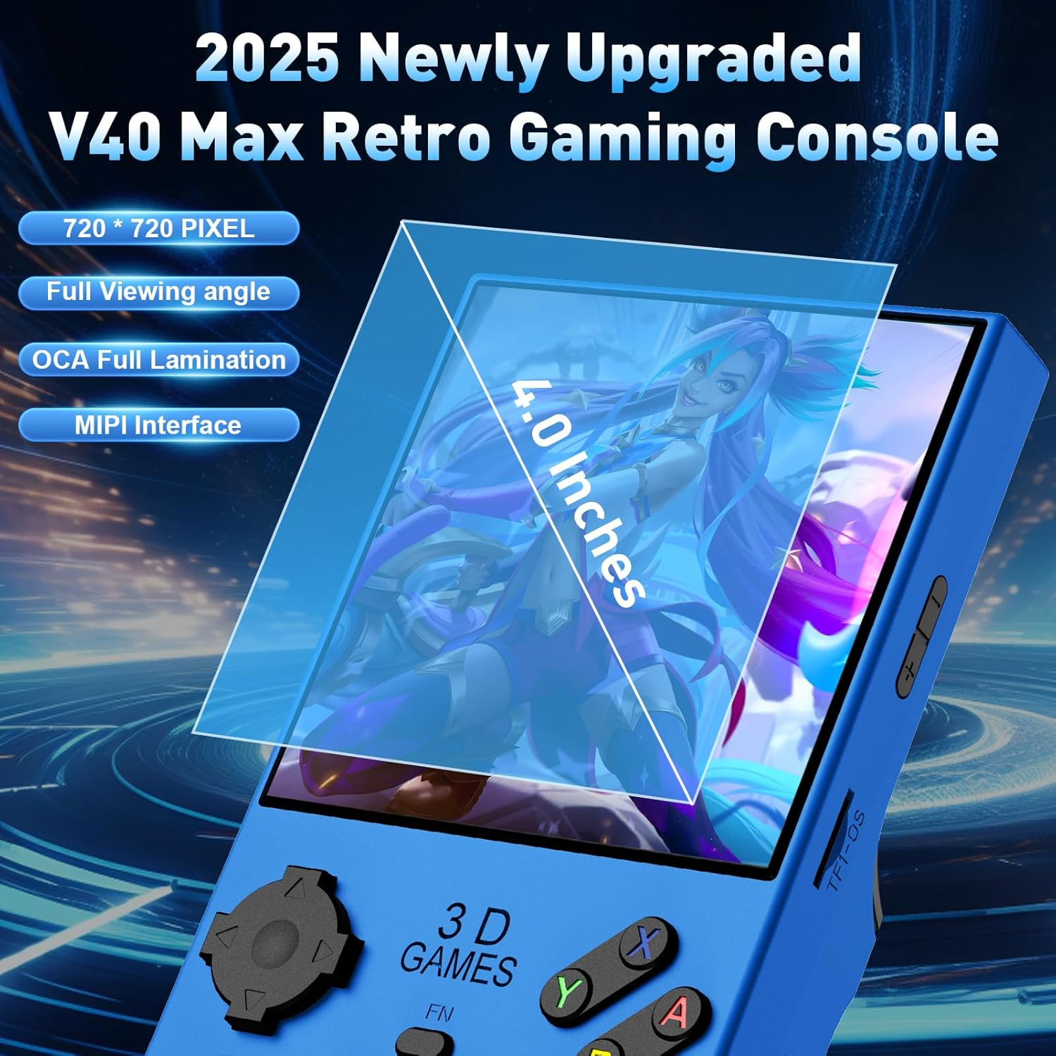 Hugawello R40 MAX Handheld Device, 40000 in 1 High-Definition Gaming Mini Retro