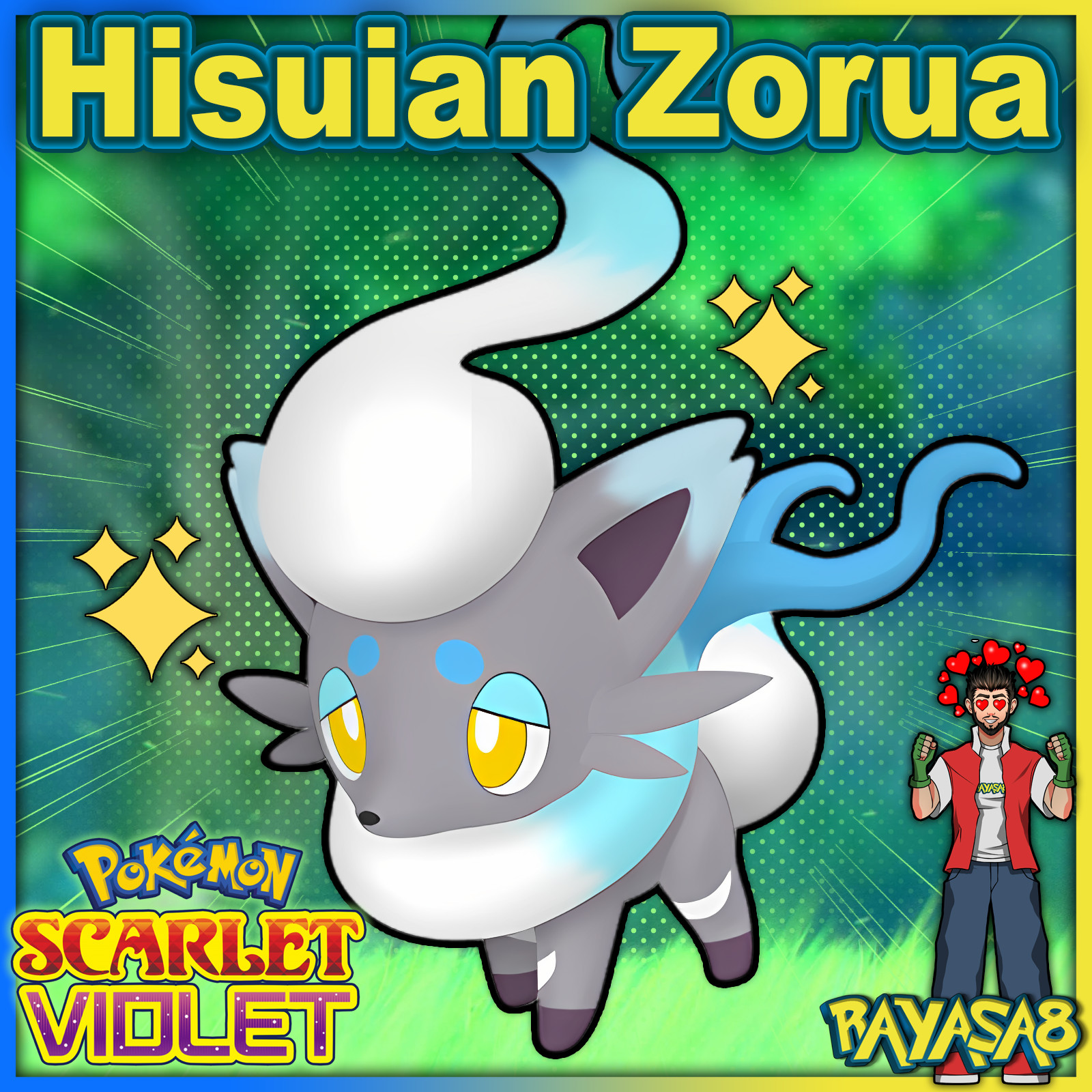 Pokemon Zorua 6IV Trained 🌟Shiny🌟 Non Shiny Hisuian Scarlet and Violet Home🌟