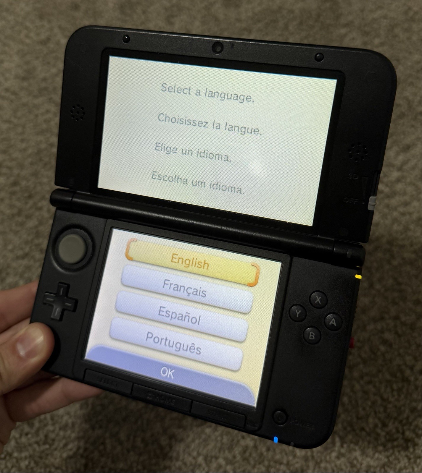 Nintendo 3DS XL Blue & Black Console System Handheld Authentic Tested US