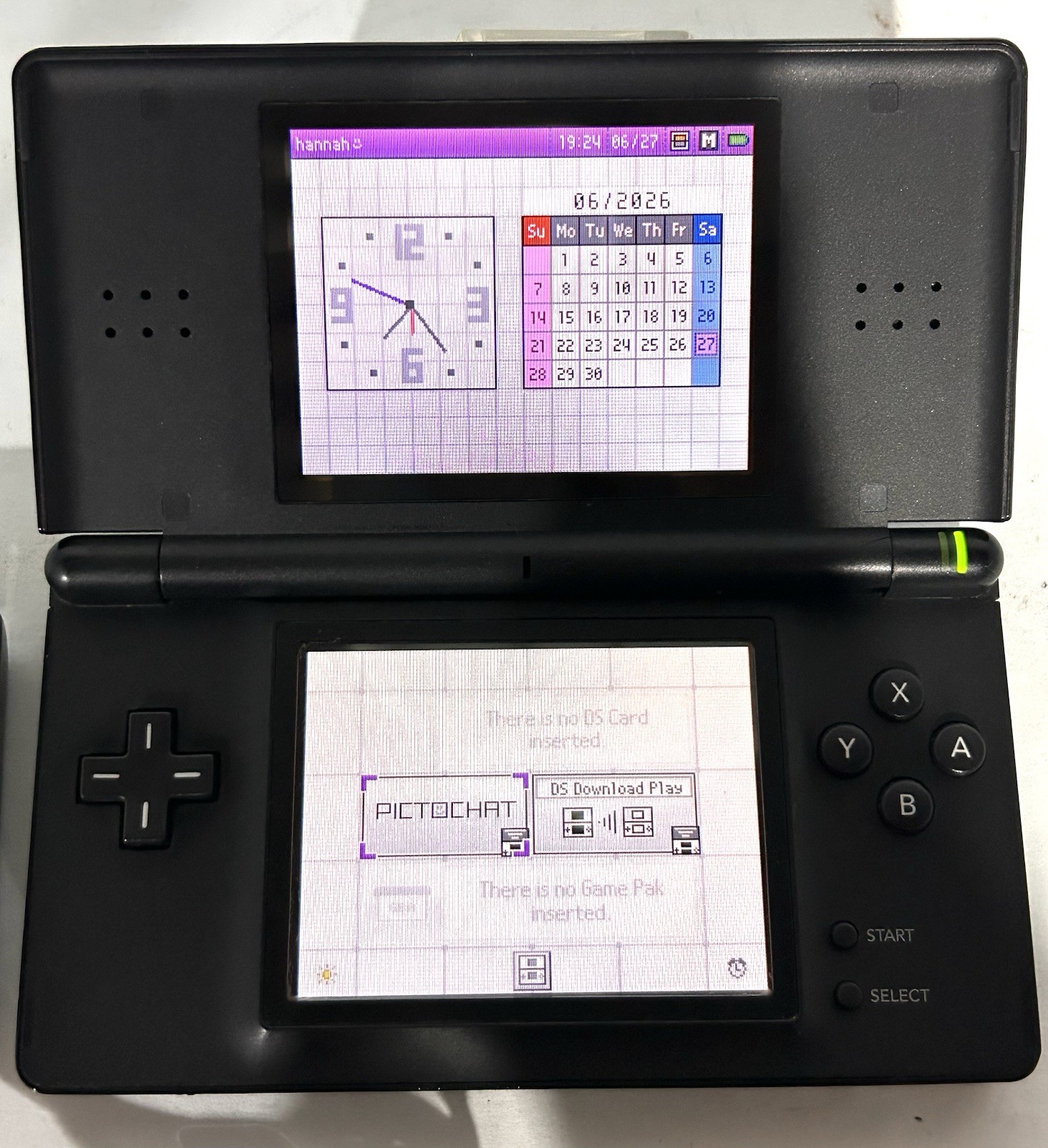 Nintendo DS Lite Black Handheld Console w/ Charger & Stylus • Tested Read