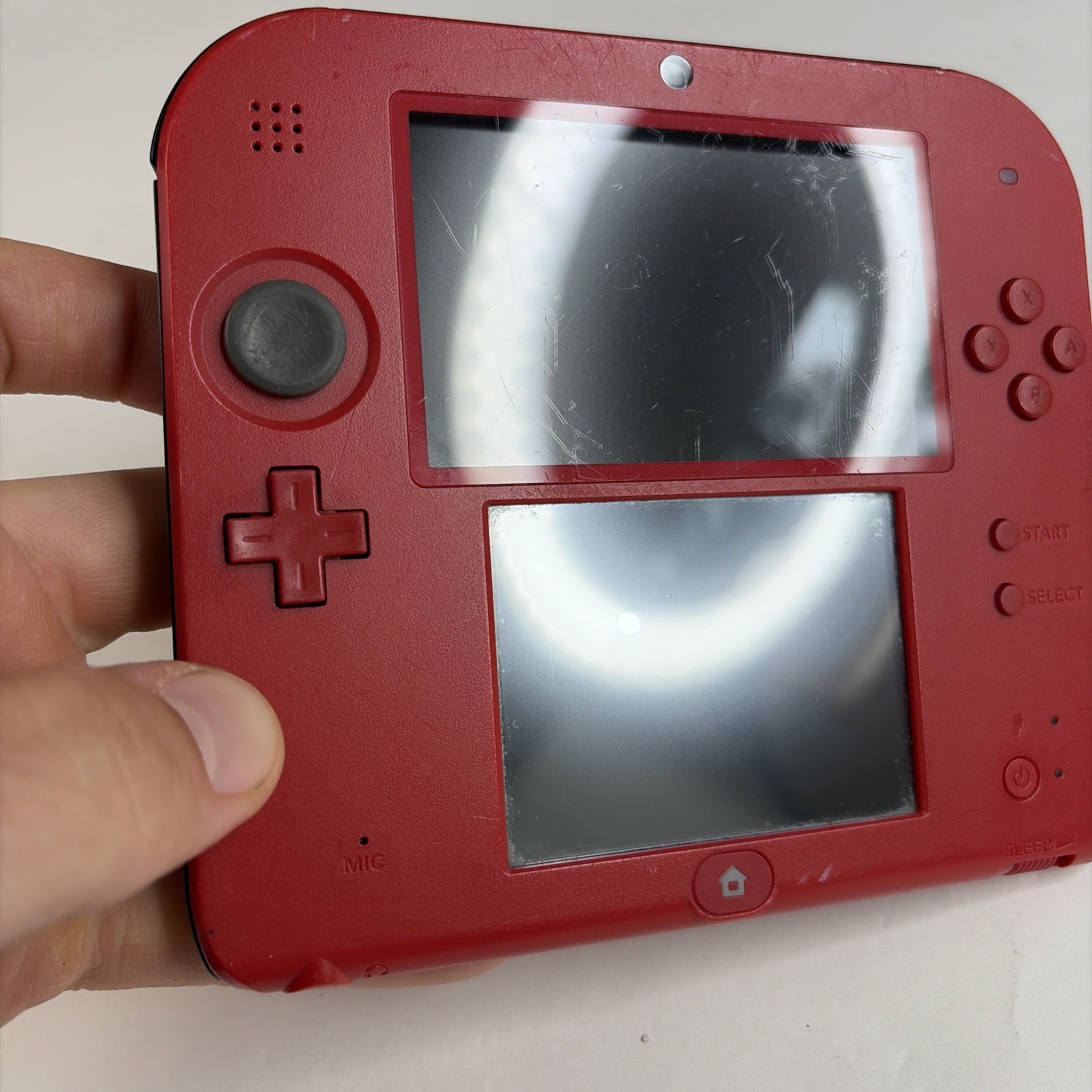 Nintendo 2DS Red Black Handheld System w/Charger US Model