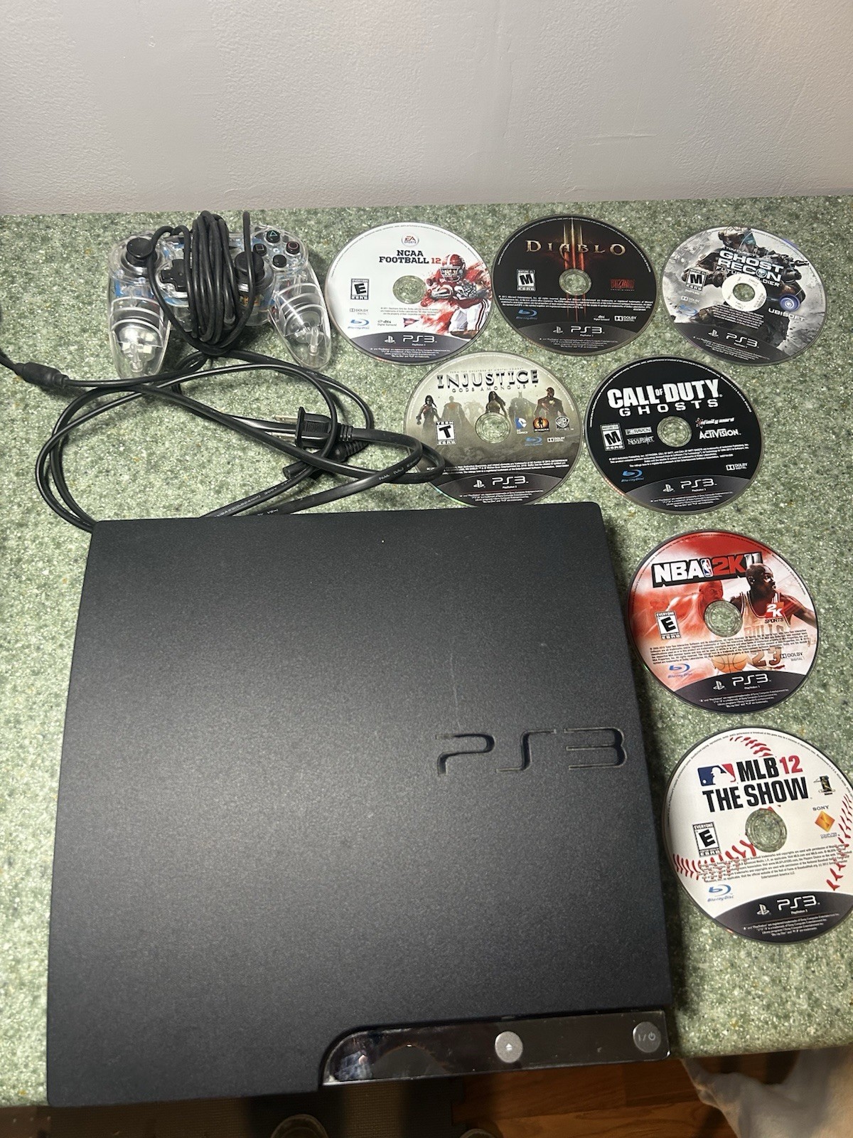 Sony PlayStation 3 Slim Lot Black Console CECH-2501A Tested and Working!