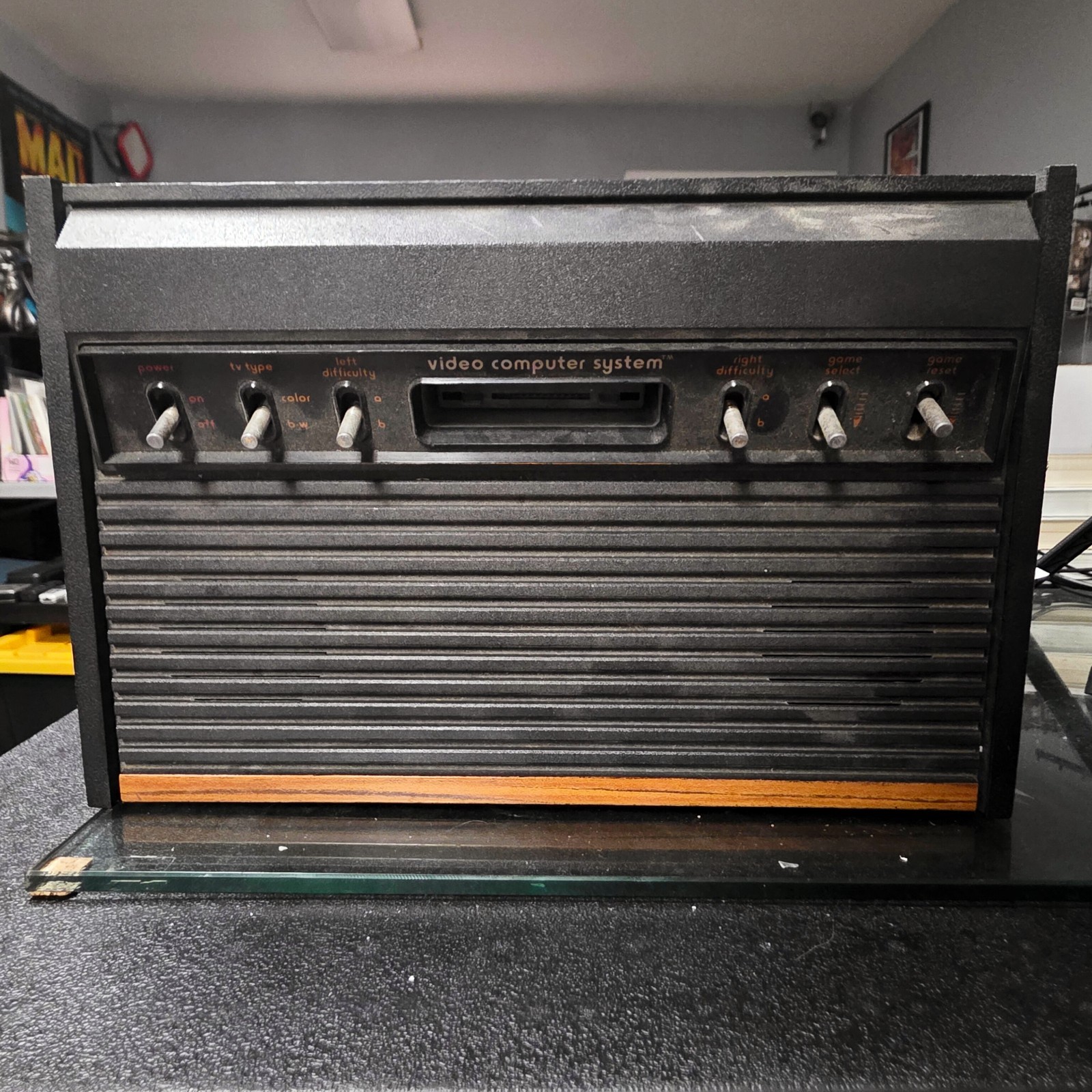 Atari 2600 CX-2600 VCS Home Console Black RF NTSC w/ Joystick Power Supply