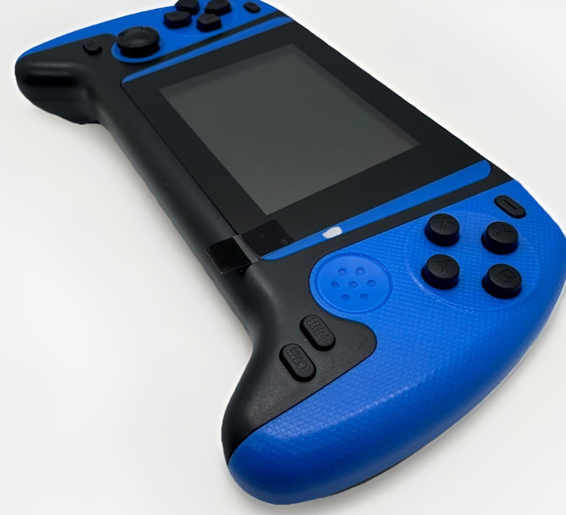 Wireless Handheld Game Console Controller Grip Blue Black Portable Gaming System